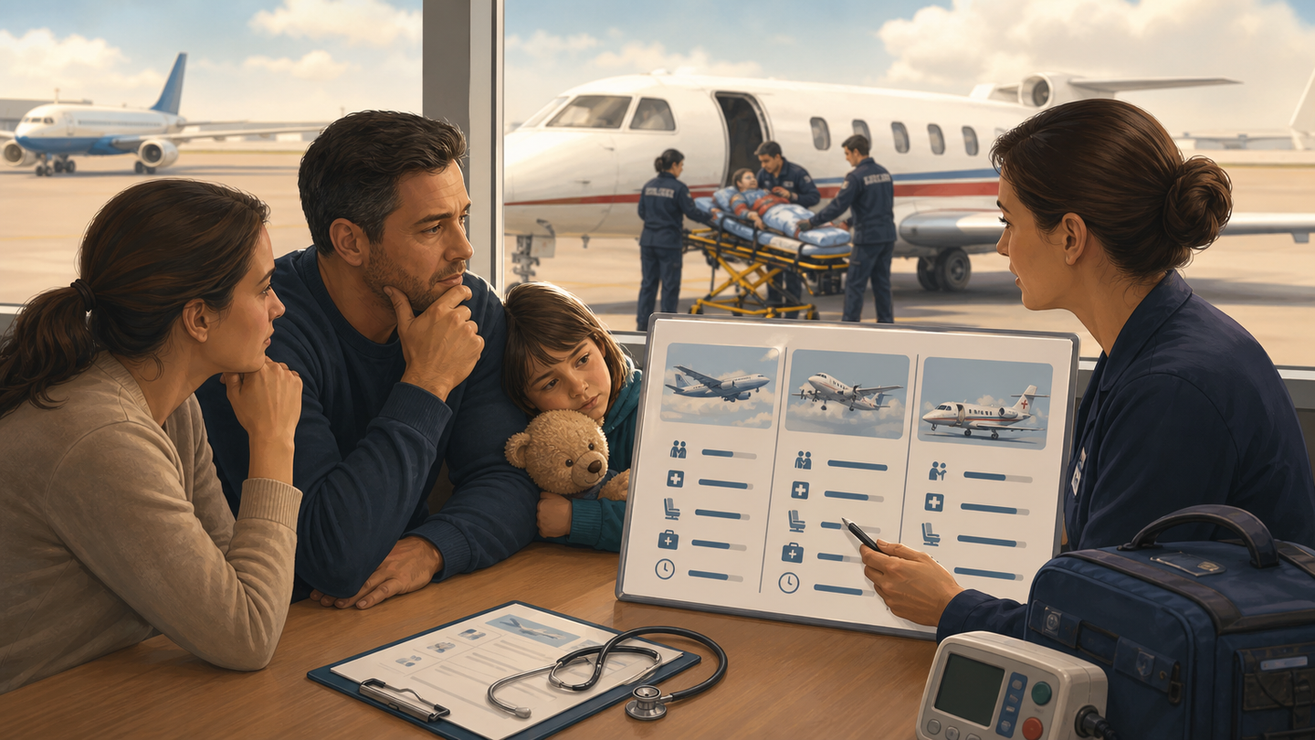 Supporting editorial scene for How to Compare Air Transportation Assistance for Children Needing Medical Care